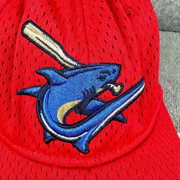 Vintage New Era Clearwater Threshers MiLB Hat Medium Large Red Mesh Strap back - Picture 8 of 13